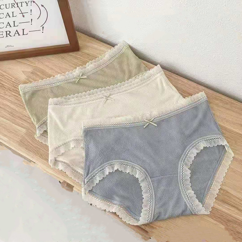 Japanese Style Sweet Mid-waist Underwear Women's Soft and Comfortable Breathable Hip-lifting Anti-clip Briefs for Girls Shorts Japanese Style Sweet Mid-waist Underwear Women's Soft and Comfortable Breathable Hip-lifting Anti-clip Briefs for Girls Shorts