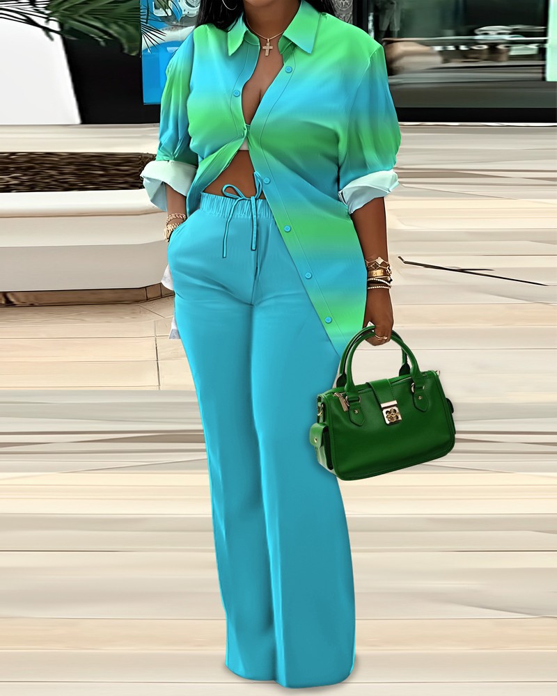 GraceChic GraceChic Cross-Border European And American Women's Clothing 2024 Autumn Winter New Sleeve Shirt Printed Long_voghion.com