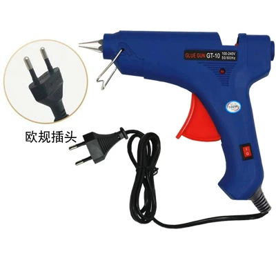Sade hot melt glue gun Yapışqan paylayıcı adapterlər - gt-10-blue-switch-100w-european-gauge-two-round-inserts