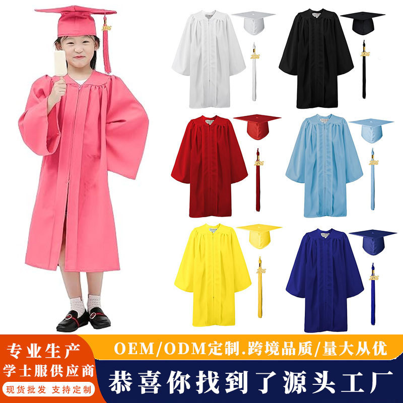 Cross-Border Kindergarten Graduation Gowns, Children's Doctorate Gowns, Elementary School Graduation Robes, Graduation Photography Outfits, Graduation Photo Clothing Cross-Border Kindergarten Graduation Gowns, Children's Doctorate Gowns, Elementary School Graduation Robes, Graduation Photography Outfits, Graduation Photo Clothing