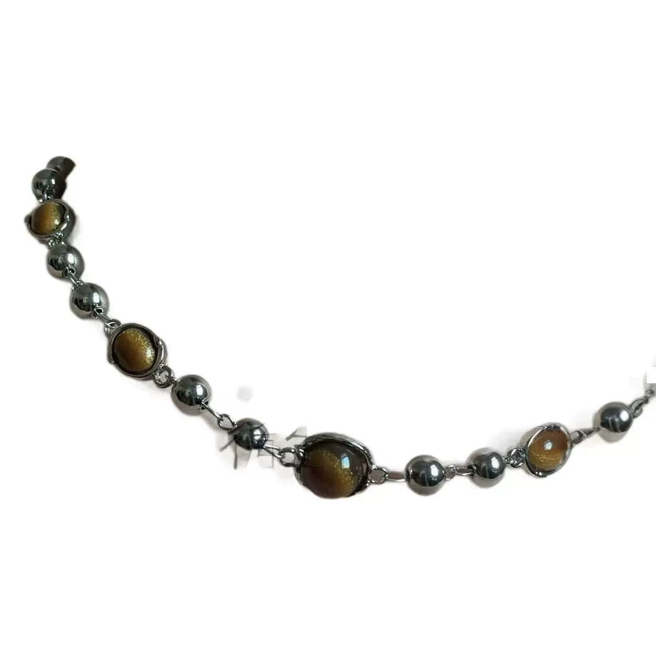Xunsheng · Punk Street Subculture Design High-end Necklace Tiger Eye Stone Heavy Industry Multi-layer Female Hot Girl Style