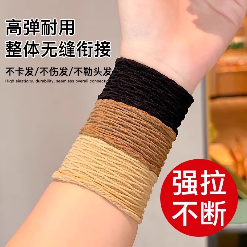 Anillo de cabello de cola de caballo de alta altura elástica de cabello duradero para mujeres 2025 nuevo estilo de alta calidad de cabello de cabello de invierno / otoño