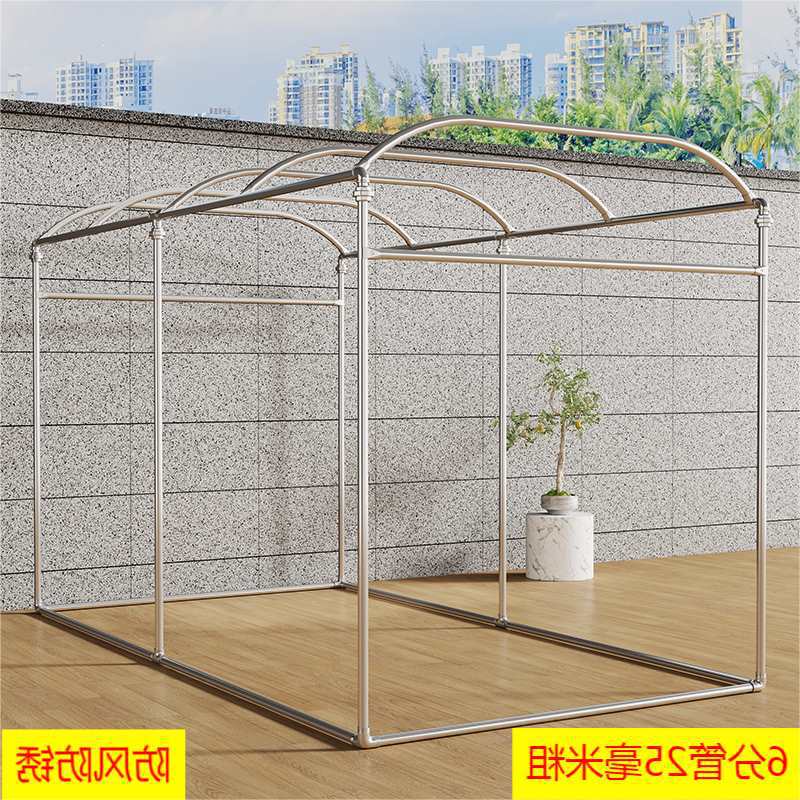 镀锌钢管拱形室外防风防锈落地棚架花架爬藤葡萄架晾衣遮阳遮雨棚