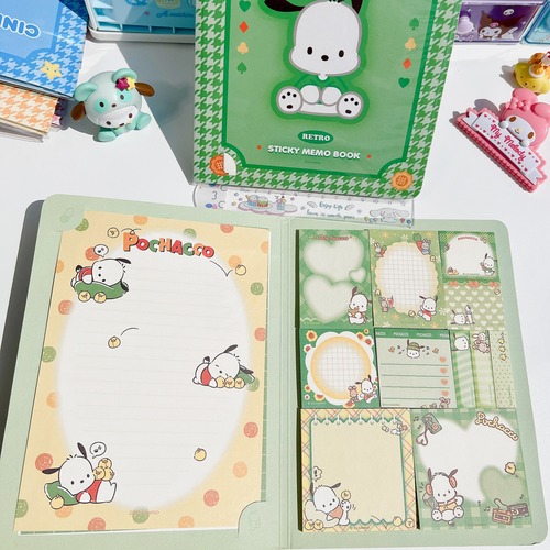 Cinnamon Dog Note Sticker Combination Note Pad Cute Post-it Note N Times Sticker Cartoon Account Notepad Kuromi