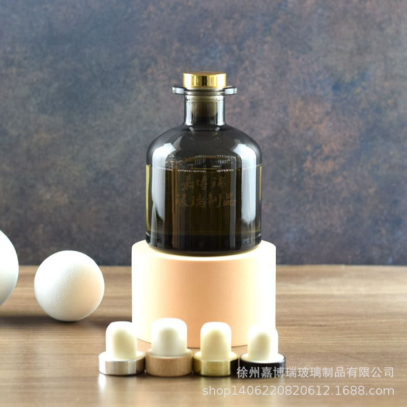 现货供应250ml无火藤条挥发玻璃大肚香薰150ml室内香水扩香瓶