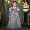 Warm small princess costume, skirt, velvet evening dress, “Frozen”, Japanese and Korean