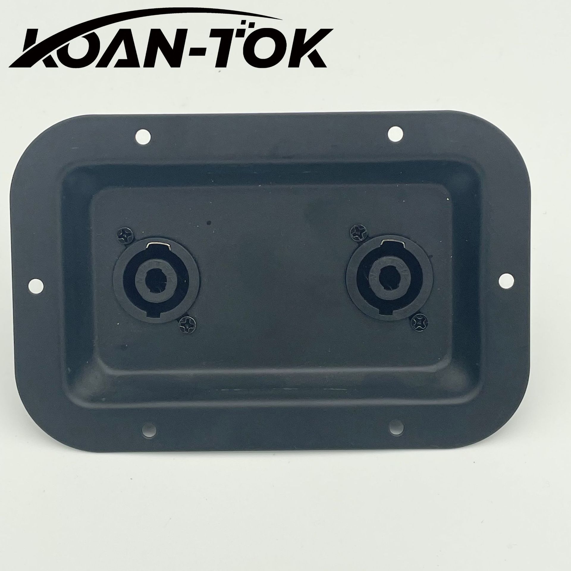 舞台音箱接线盒 安装板 输入接线铁板卡龙头 双四芯欧姆头背板铁