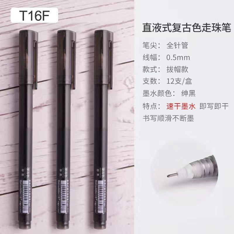 Los estudiantes de secado rápido usan rojo azul verde recto-Liquid Pen para notas Blancanieves recta-Bolígrafo líquido pluma de gel de color