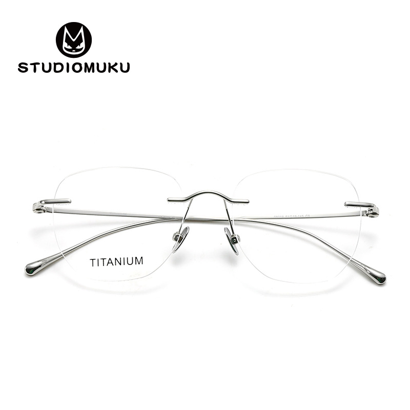 STUDIOMUKU gafas de madera cool sin marcos, marcos de gafas, pequeños libros rojos, gafas de negocios, marcos de gafas para hombres y mujeres