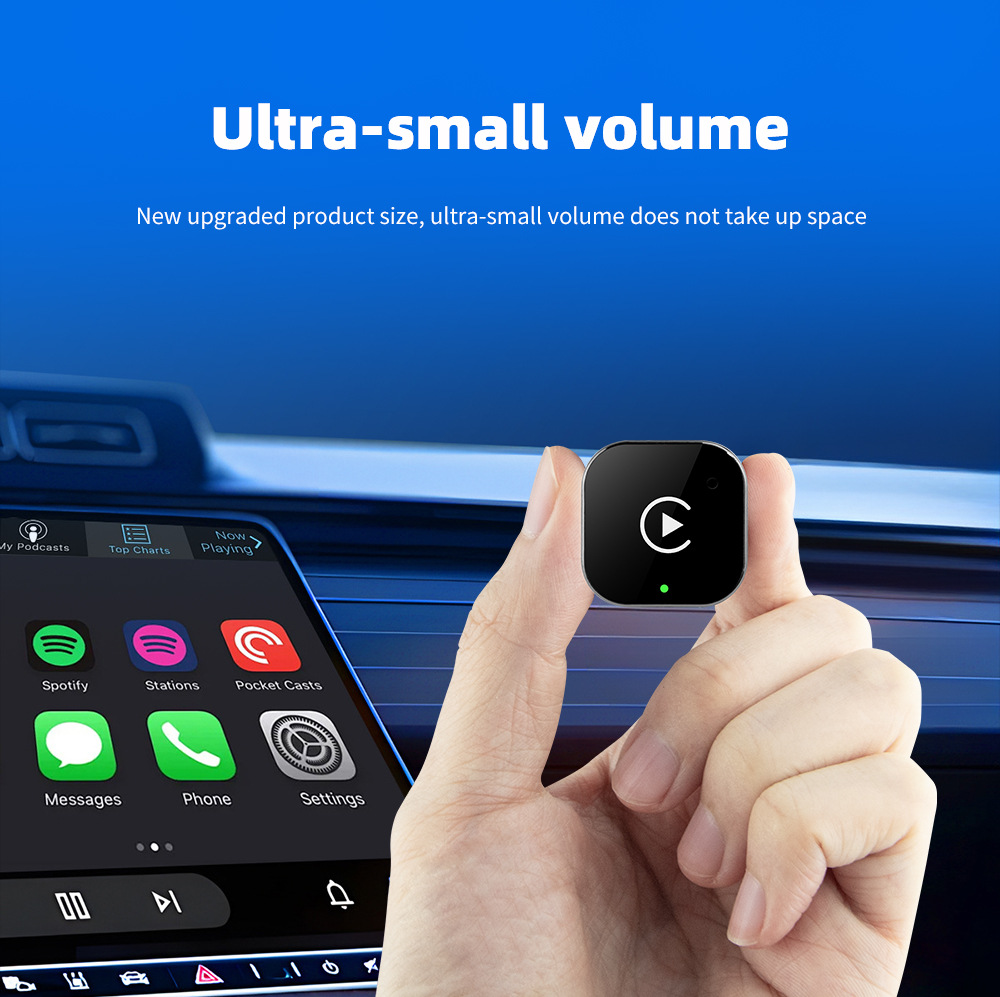 CarPlay adapter for in-car use: instantly converts wired connections to wireless, enabling seamless connectivity between your car and your device, with lossless installation
