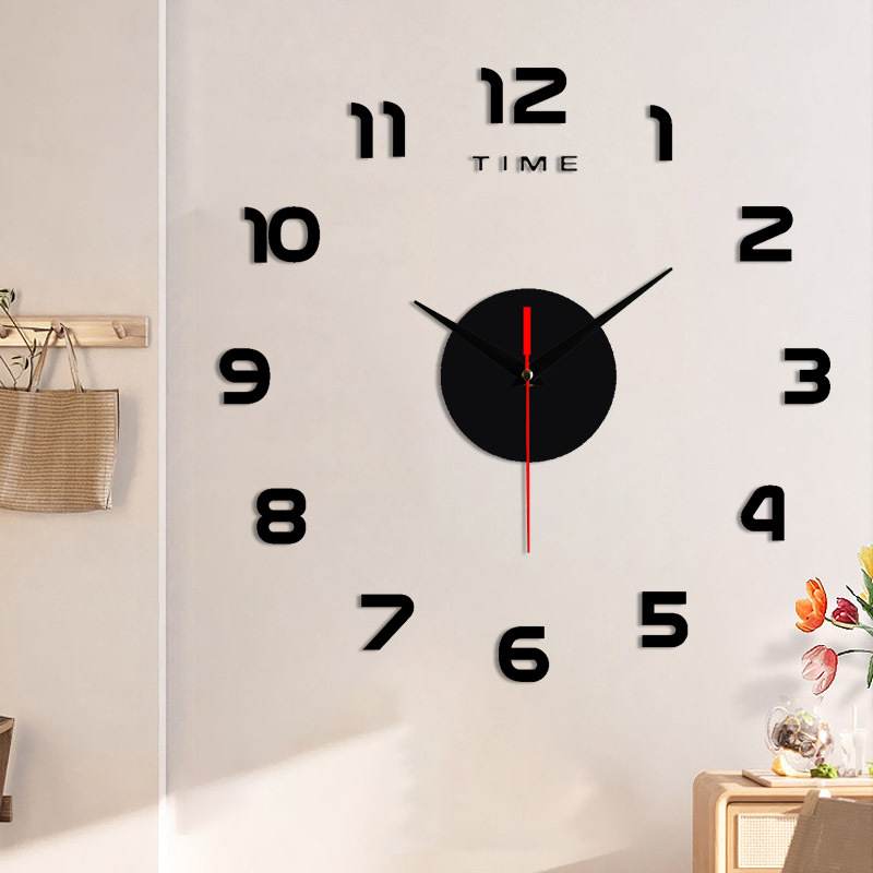 Cruz-frontera creativo acrílico Reloj de pared DIY personalizado moda 3D etiqueta de la pared Reloj de pared hogar caliente mudo reloj decorativo