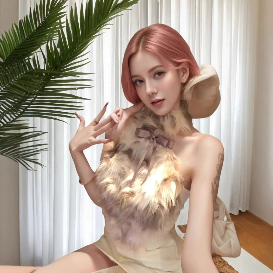 Трансграничный 2025 новый сладкий и пряный ветер подтяжка жилет шерстяной бант дизайн короткий топ внешней торговли