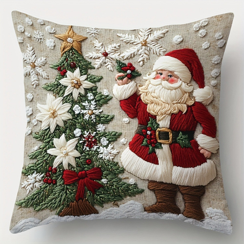 Navidad encontrada explosión abrazo funda de almohada festivales conejo alce decoración sofá atmósfera sensación de lino funda de cojín al por mayor image 12