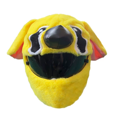 Cross-Border Plush Personalized Animal Dəbilqə (Kaska) aksesuarları - yellow-stitch