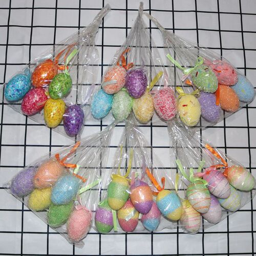 Easter egg cutting plug-in 4*6cm Easter decorative eggs Children's Easter gift