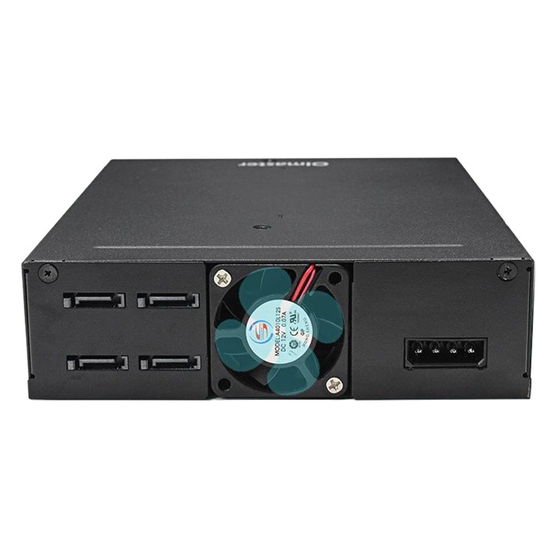 Caja de disco duro de 2,5 pulgadas integrada de metal caja de disco duro chasis de disco múltiple de cuatro discos caja de disco duro de unidad óptica incorporada con ventilador