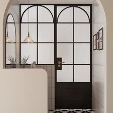 门联窗法式复古平开门卫生间玻璃门厕所卫厨房铝合金门连窗