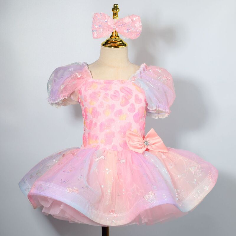 Children's Professional Ballet Skirt Children's Day Cute Stage Performance Costume New Year's Day Girls Sequin Princess Tutu Skirt