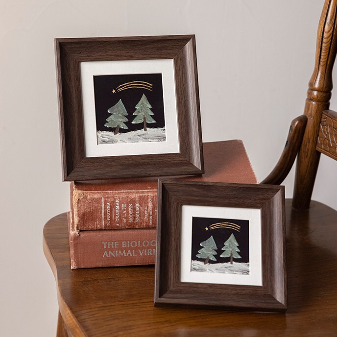 Simple Square Oil Pastel Small Photo Frame Polaroid Photo Print Desktop Decoration DIY Mini Display Stand Simple Square Oil Pastel Small Photo Frame Polaroid Photo Print Desktop Decoration DIY Mini Display Stand