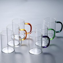 直身高硼硅耐热玻璃杯早餐杯牛奶果汁杯家用待客大容量透明水杯