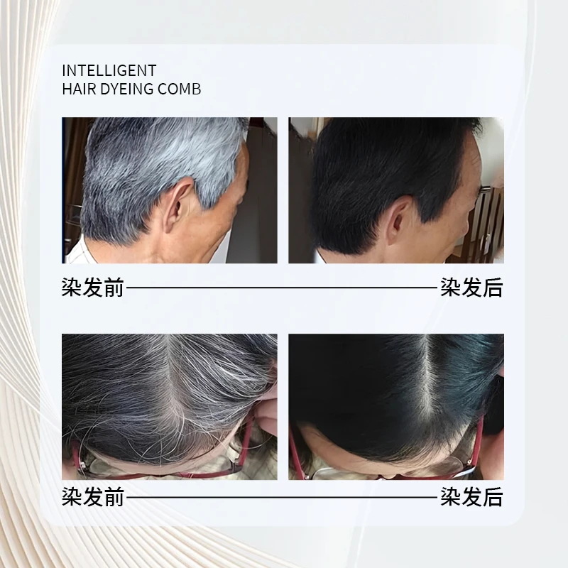 Plantas de tinte de cabello de una sola dosis suave no dañando cubierta de cabello blanco diseño de doble cabeza no manchar el cuero cabelludo fabricante de tinte de cabello image 5
