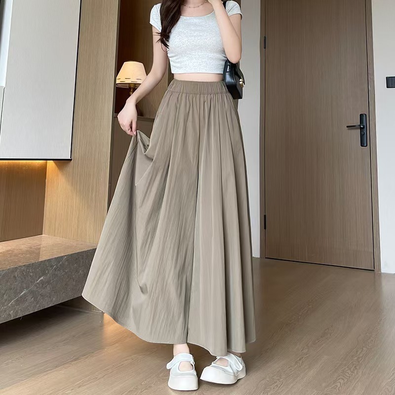 山本裙裤女2026夏季新款高腰显瘦冰丝阔腿裤高级感休闲a字半身裙
