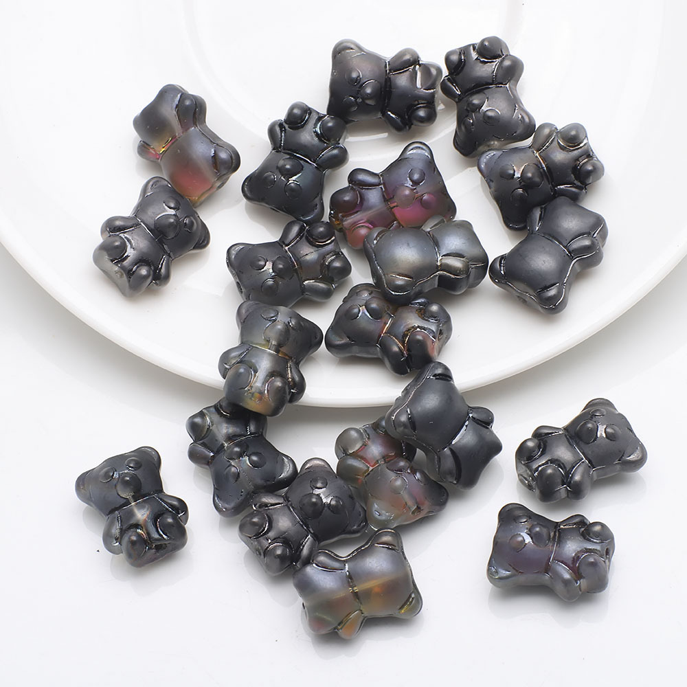 20 PCS/Package 12 * 14mm Hole 1~1.9mm Glass Bear Beads display picture 9