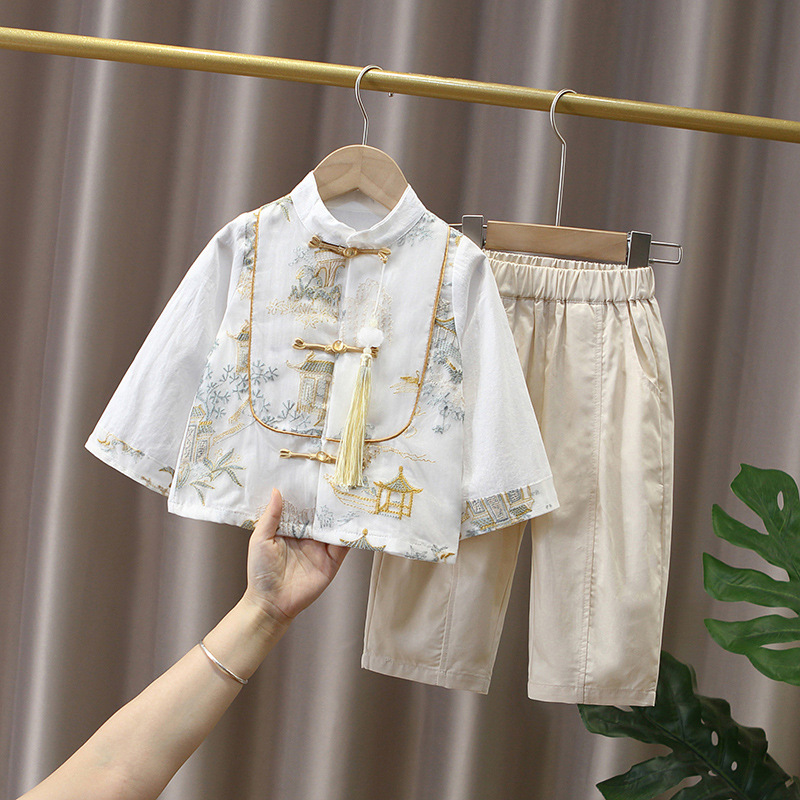 汉服男童秋季2025新款中国风古装儿童春秋日常可穿新中式改良套装|undefined