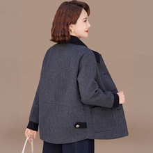中年妈妈秋装外套2025新款中老年女装端庄大气毛呢大衣