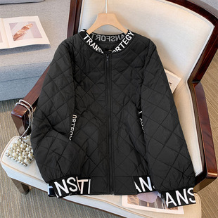 60.00 kg-175.00 kg plus size women's fat sister baseball suit cotton-padded jacket cotton-padded jacket coat women's 2024 autumn and winter new