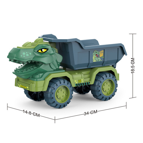 Large beach toy car for children, sliding construction vehicle with bulldozer and dump truck, indoor and outdoor sand pool sand transport vehicle