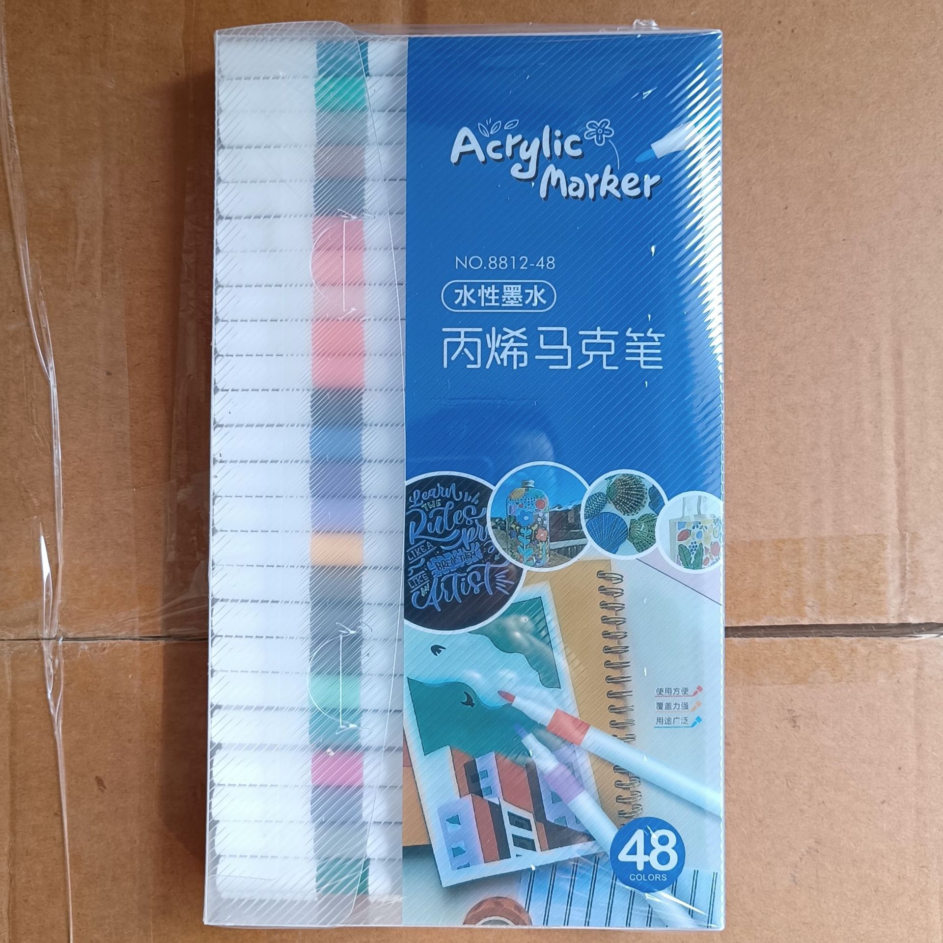 Marcador de acrílico plegable de color para niños graffiti pintura de lápiz de color rápido secado impermeable sin olor conjunto de lápiz de marca