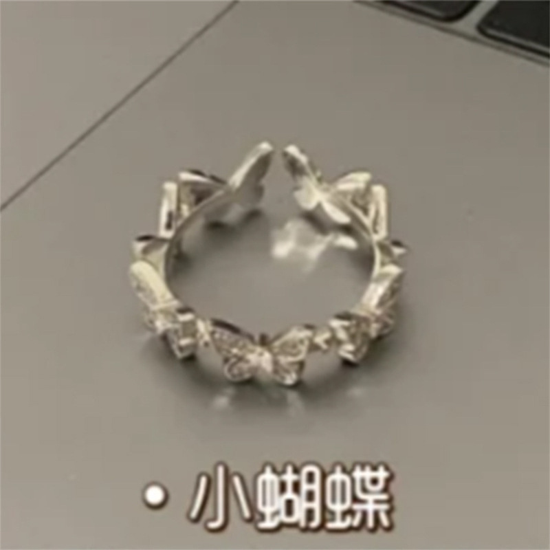 S925纯银素圈戒指女简约小众轻奢高级感ins风不掉色开口指环批发|undefined