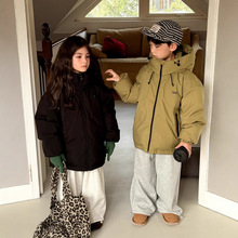 男童羽绒服冬季保暖儿童三防连帽白鸭绒冲锋衣2025新款外套冬装潮