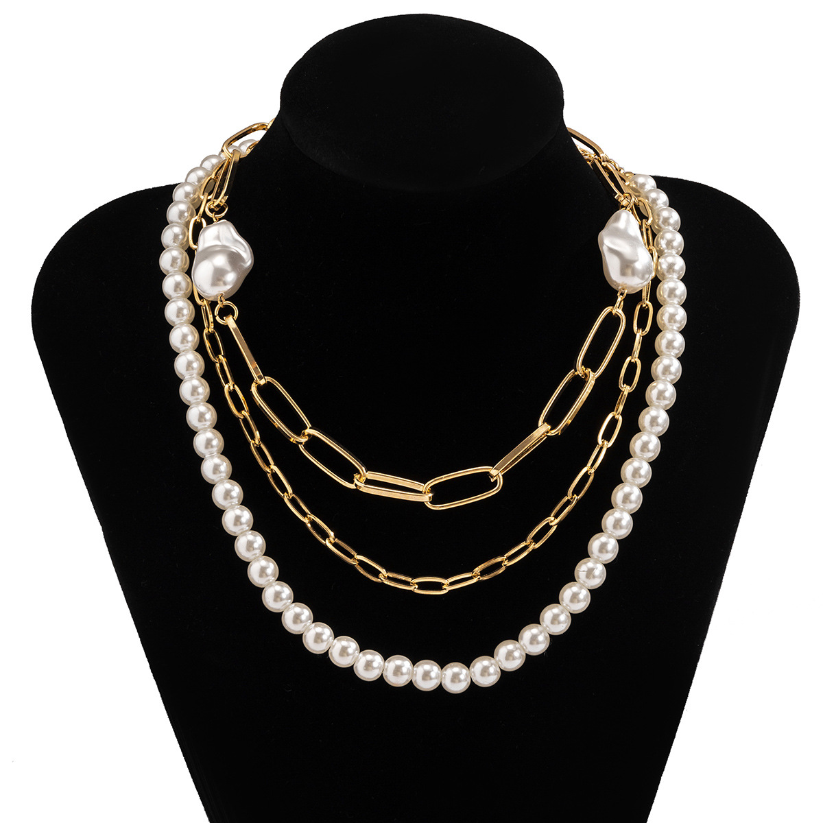 Baroque Retro Special-shaped Imitation Pearl Necklace display picture 8