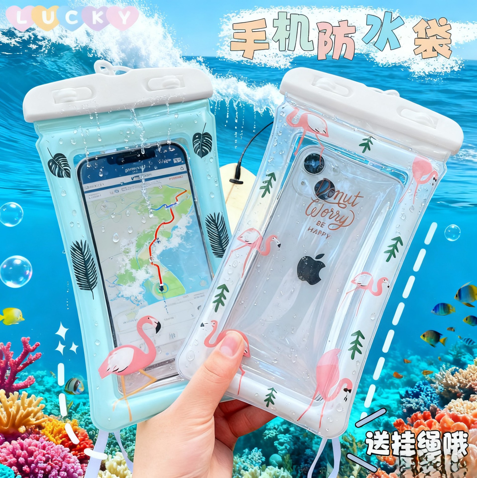 Mobile Phone Waterproof Bag with Touch Screen for Taking Photos, Swimming, Special Transparent Diving and Rafting Equipment, Snorkeling, Seaside Water Park