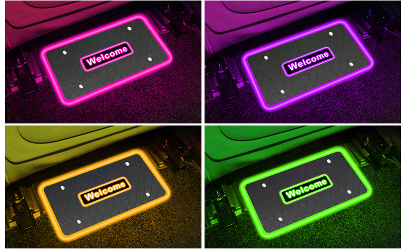 Factory direct sale of car LED colorful floor mats, interior ambient lights, footwell atmosphere lights, no modification required, rhythm sound-controlled