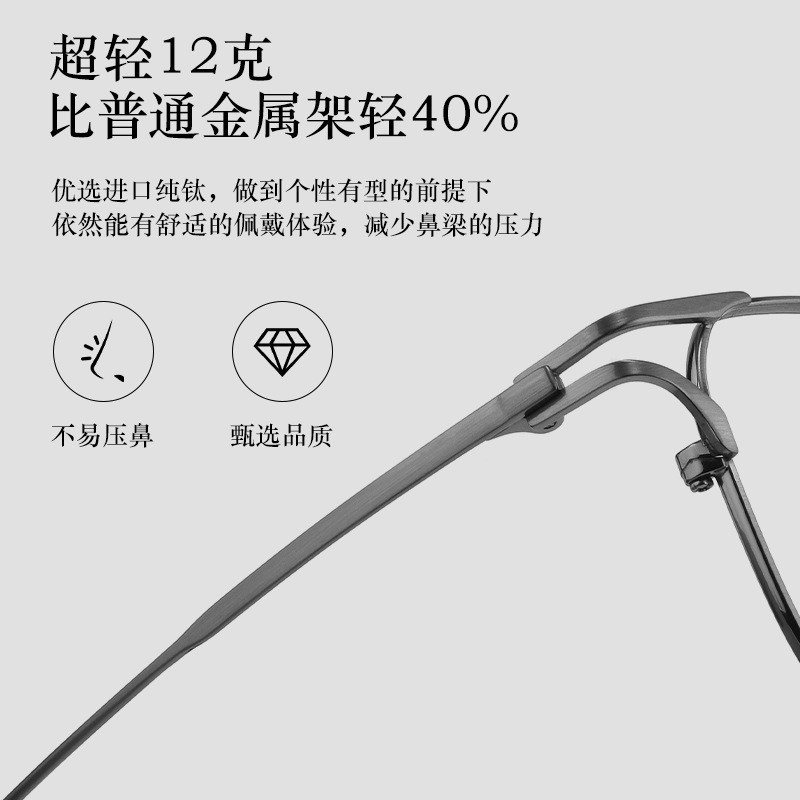 丹阳现货山本同款耀司大框大脸近视纯钛眼镜框架男款全框商务0038|undefined