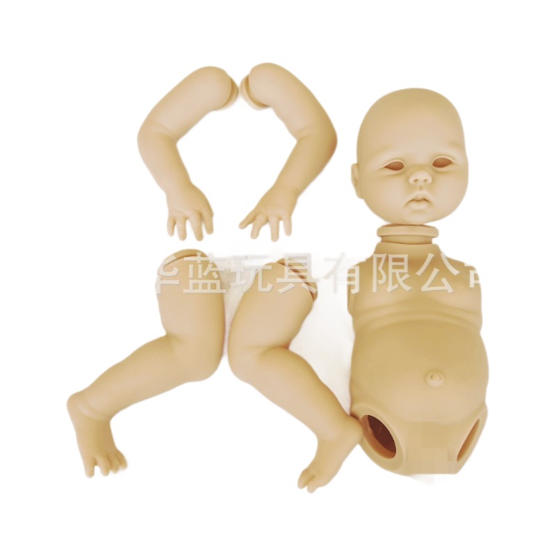 다시 태어난 인형 키트 전체 접착제 금형 재생 인형 흰색 배아 수제 DIY 금형