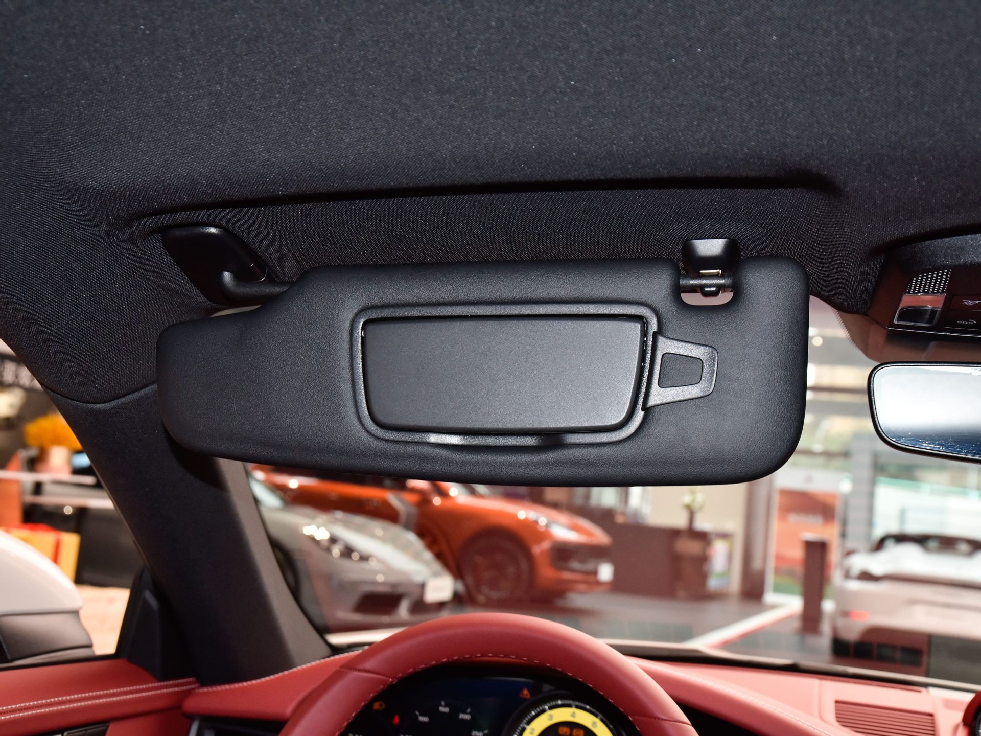 Suitable for Porsche vanity mirror sun visor 718BoxsterCaycan 911 Carrera sun shield flap