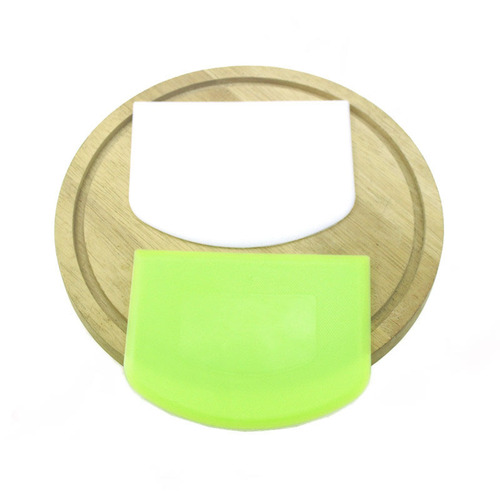 Factory Wholesale Amazon Plastic Scraper Soft and Durable Dough Cutting Dual-Purpose Cake Cream Dough Scraper