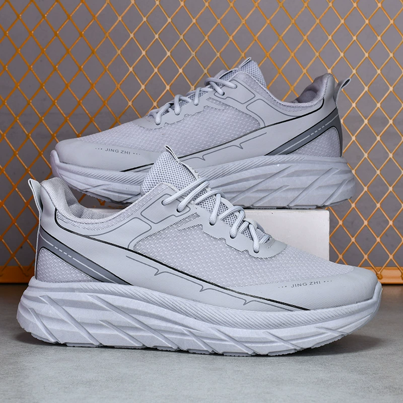Breathable mesh sports shoes, demi‑season casual trainers, soft cushioned sole