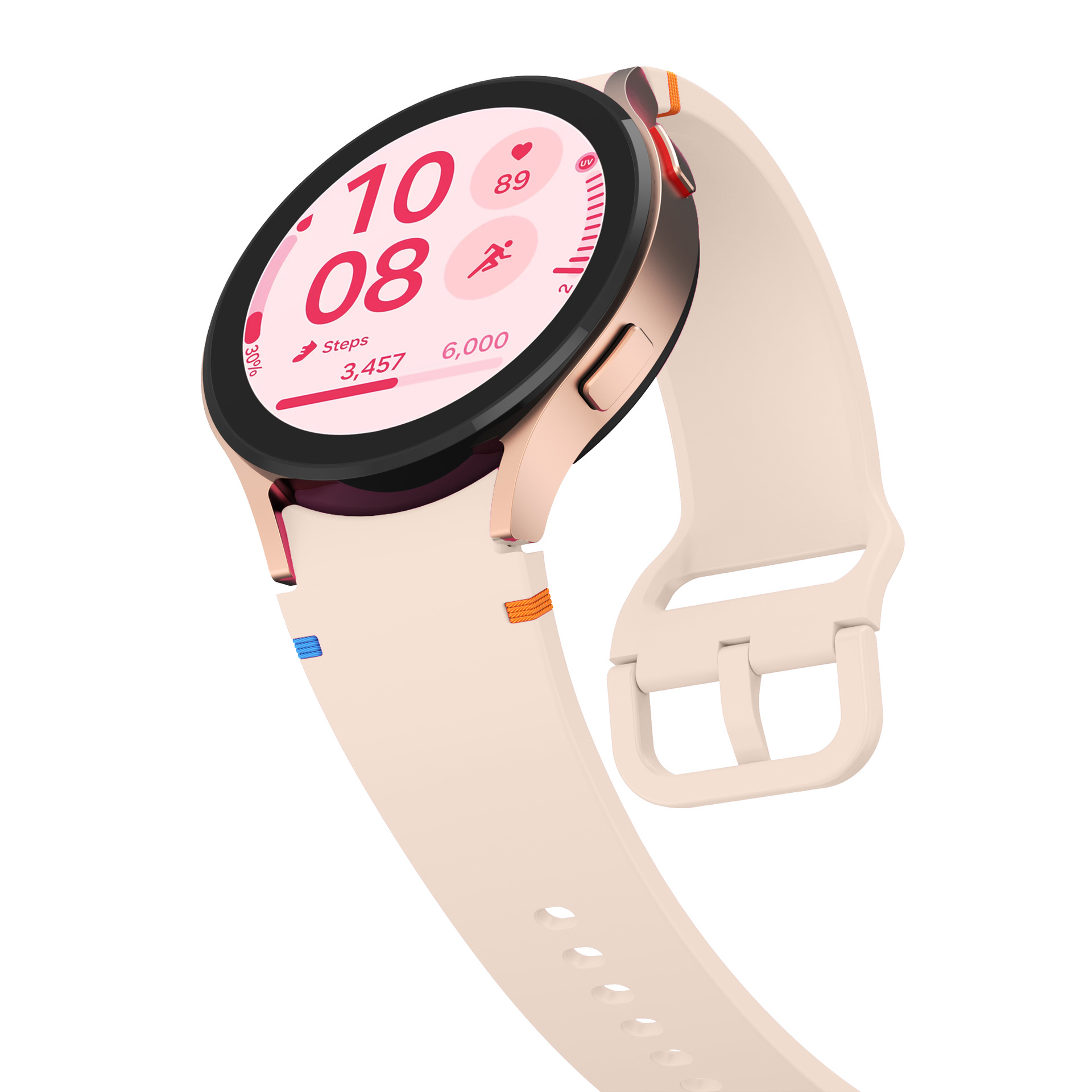 This is suitable for replacing the curved seam plain texture of the watch strap on Samsung watch7, watchFE, watch6 and watch5 Application Scenario