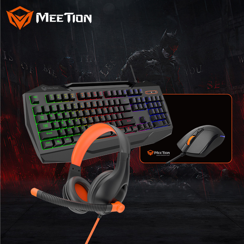 Meetion Mishen C490 gaming keyboard mouse headset mouse pad four-in-one suit Spanish in stock