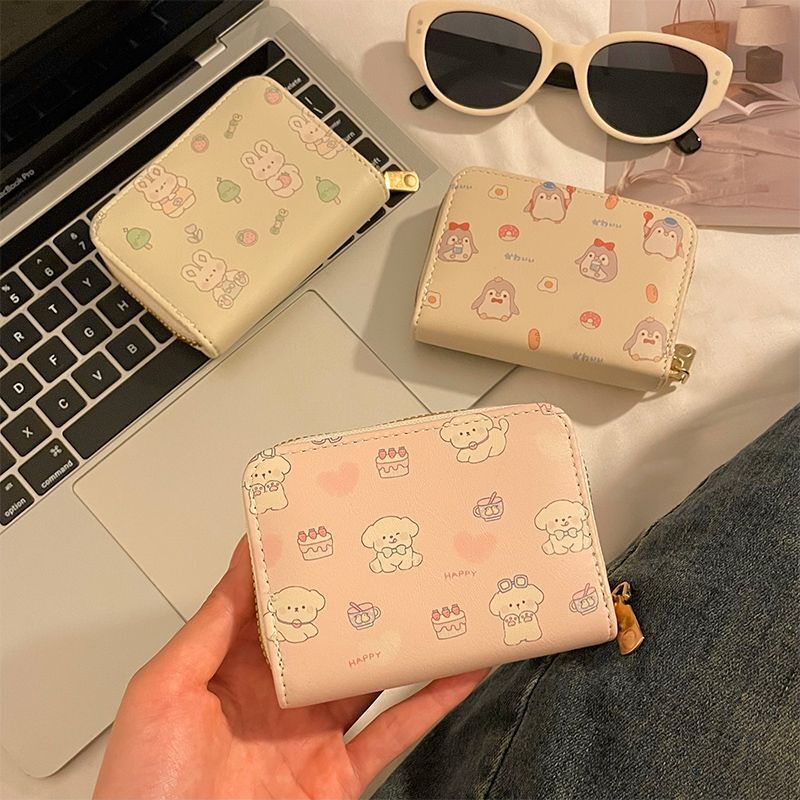 Cute Card Bag Women's Large-capacity Ultra-thin Multi-card Small Card Case Driver's License Storage Bag Portable Coin Purse