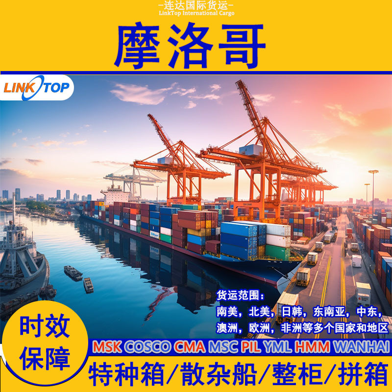Morocco International Logistics Cross-Border Express Line for Import and Export Container Express Overseas Warehouse Freight Forwarding Sea Shipping Double Clearance to Door
