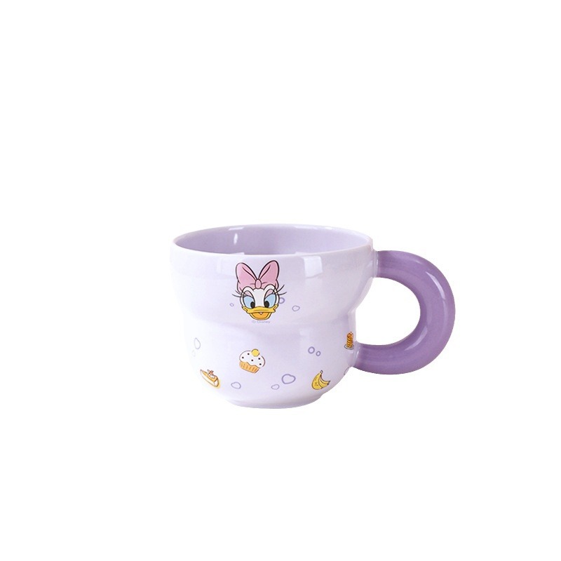 Disney / Disney Scarlett Cup, encantador cartón de dibujos animados, taza de cerámica única con mango, vaca de café casera