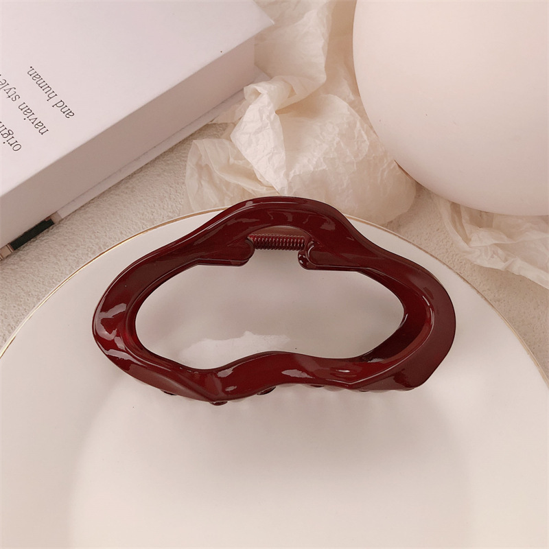 Fiesta festiva anchora clip rojo de cabello de cabeza detrás clip de agarre de cabello de tiburón grande clip de cabello de tarjeta de cabello para mujeres