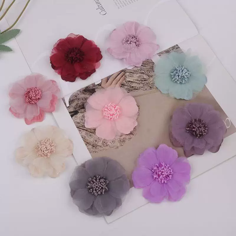 Сверхволокнистая шелковая пряжа имитация ткани цветы аксессуары аксессуары обувь сумка пляжная обувь аксессуары