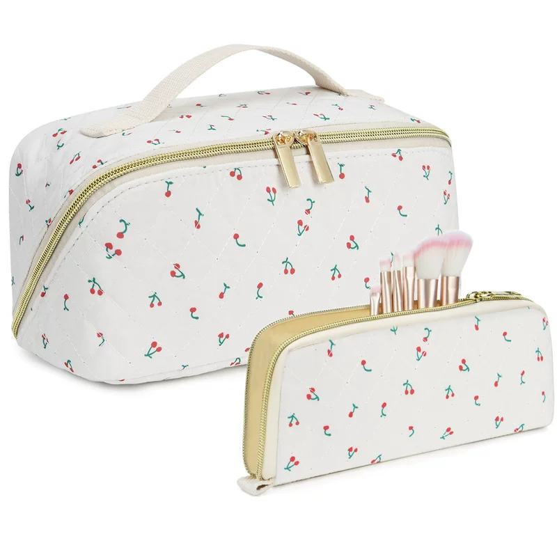 (Cross-border trading), cosmetic bag, handheld capacious organizer bag, organ, set, floral print